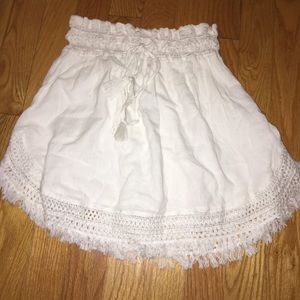 White lacey mini skirt
